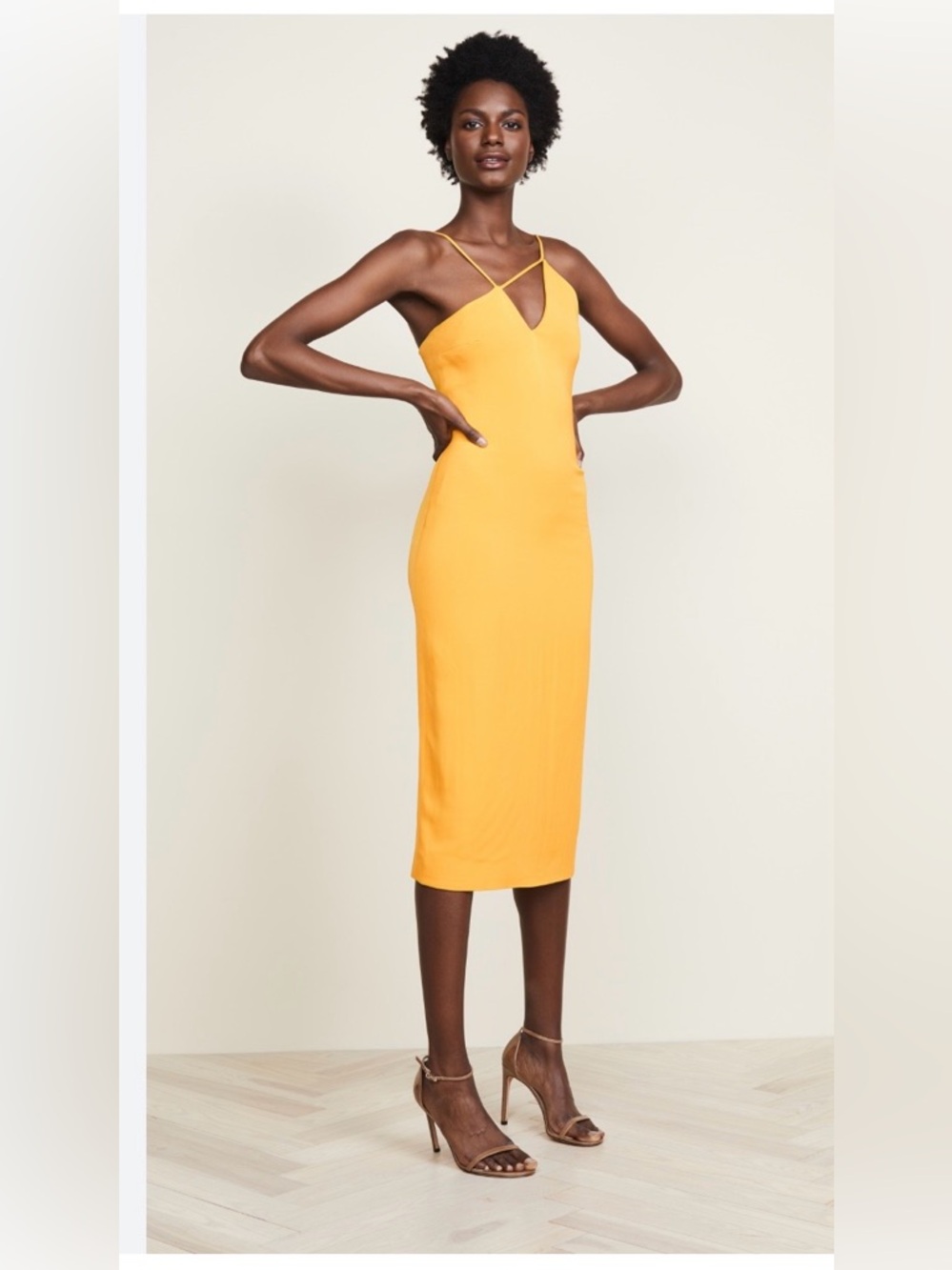 NWT cushnie et ochs yellow pencil dress size 2
